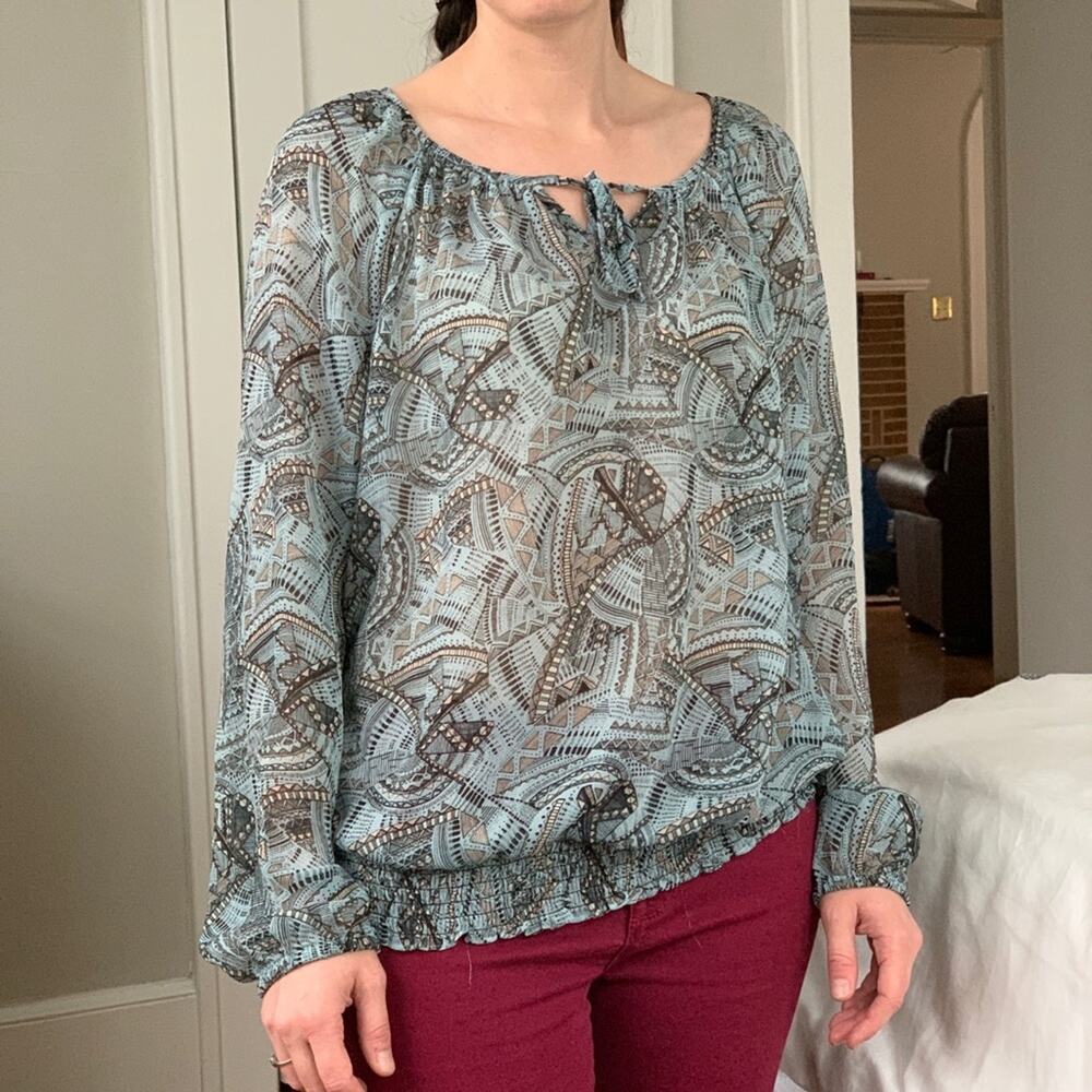 Lucky Brand Peasant Blouse, Size S
